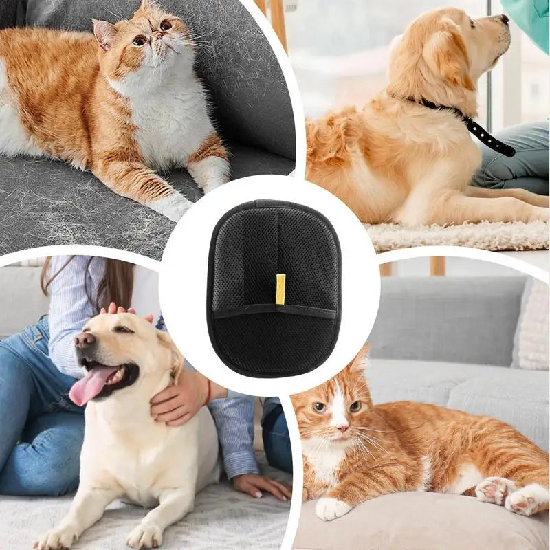 Double-Sided Pet Grooming Gloves Multifunctional Pet Hair Remover Glove Cat Grooming Hair Comb for Bath Clean Massage For Animal