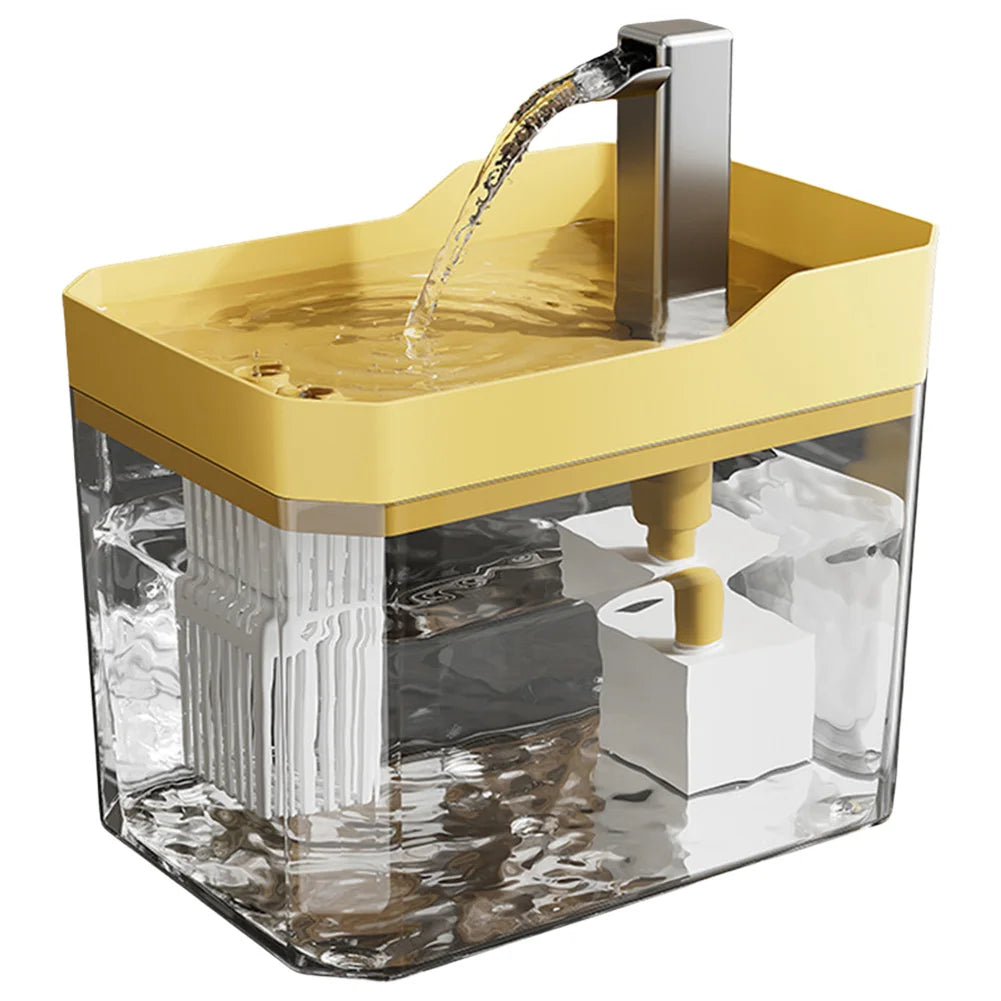 Cat Water Fountain Auto Filter Transparent Cat Drinker USB Anti-Dry Burning Recirculate Filtering Water Dispenser with Pump