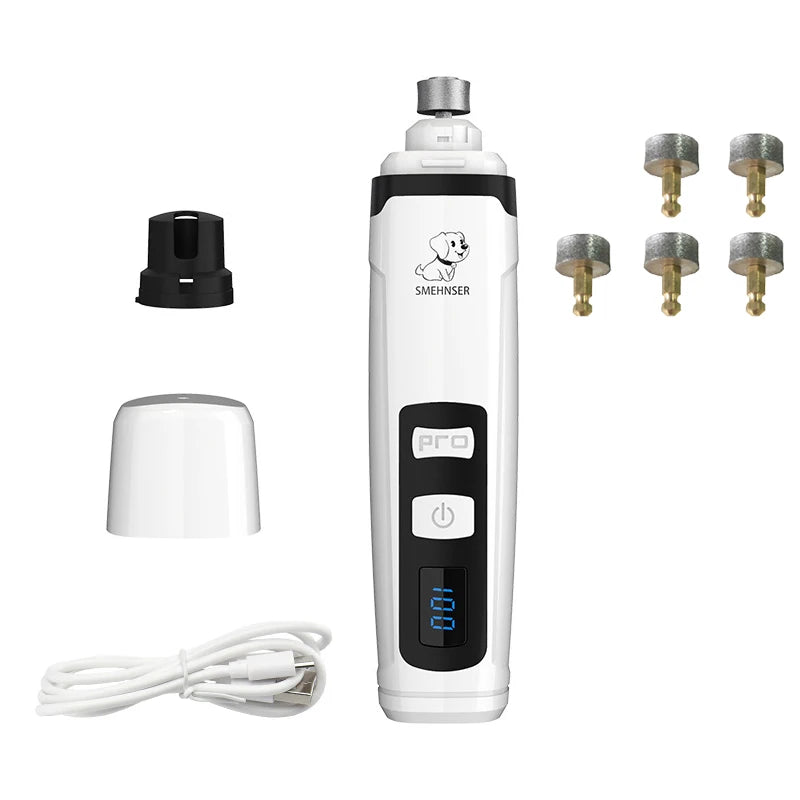 Rechargeable Electric Dog Nail Clippers, Quiet USB Charging, Cat Paws, Nail Grooming, Nail Grinder, Trimmer, Pet Tools