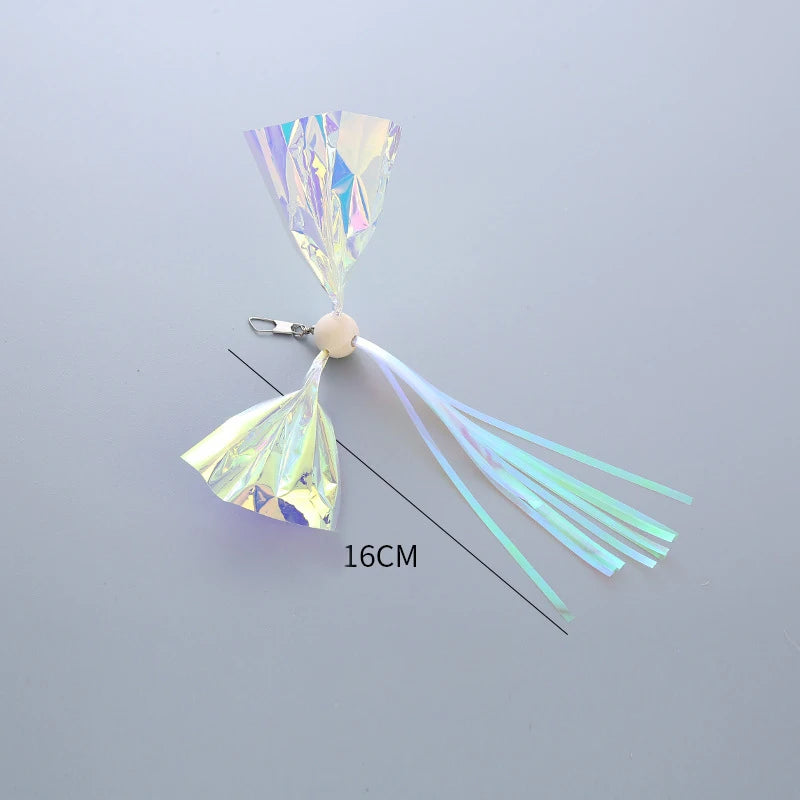 Cat Toys Funny Cat Stick Replacement Head Plush Feather Bird with Bell Toys Interactive Magic Wand DIY Feathers Pet Supplies
