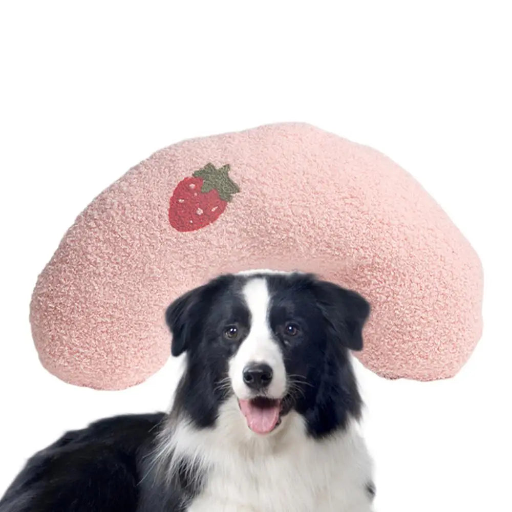 Cat Calming Pillow Cute Pet Pillow Soft U Shaped Cat Pillow Skin-Friendly Elastic Cushion Pet Accessories For Dogs Puppies