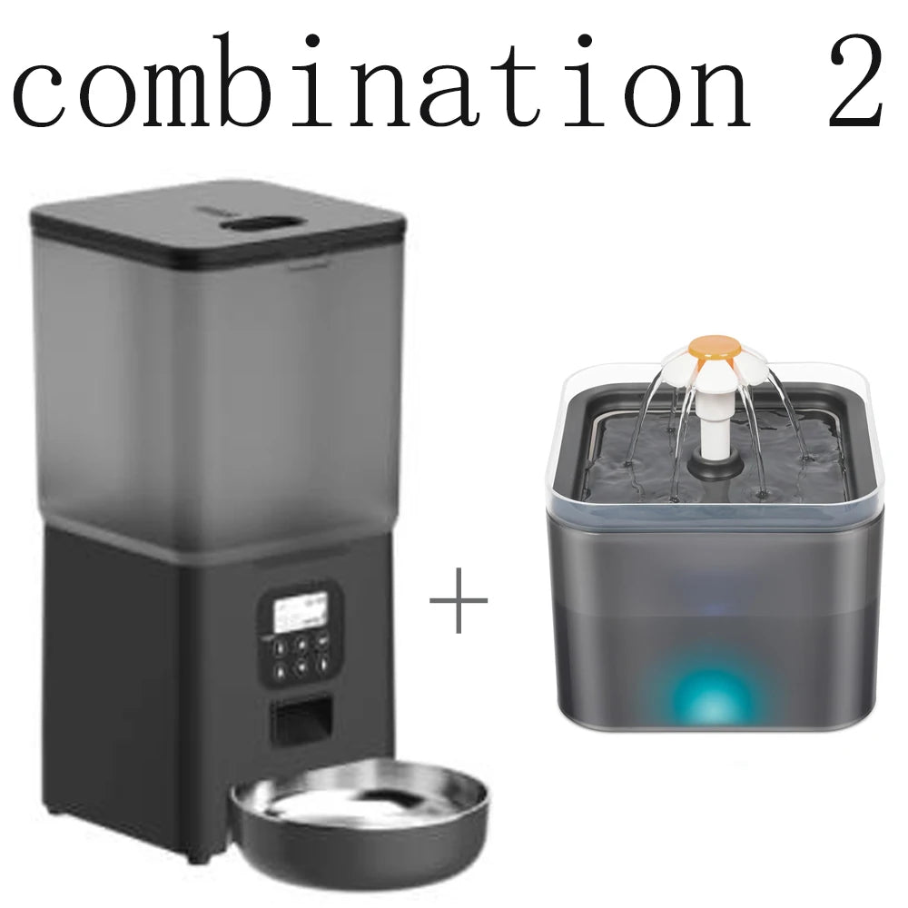 6L Dog Automatic Feeder Transparent Pet Smart Feeder 2L Cats Dispenser Feeding Bowl Remote Tuya WIFI Control Dry Food Pet Feeder