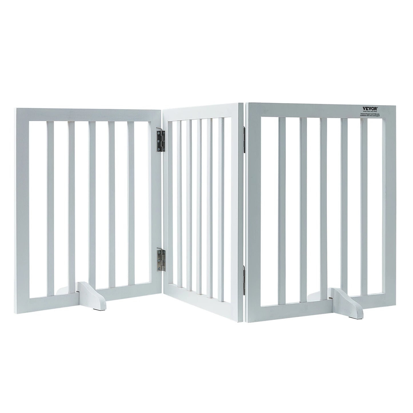 VEVOR Free Standing Dog Gate Freestanding Pet Gate 3 Panels Foldable Dog Gate for Narrow Passageways Expandable Dog Barrier
