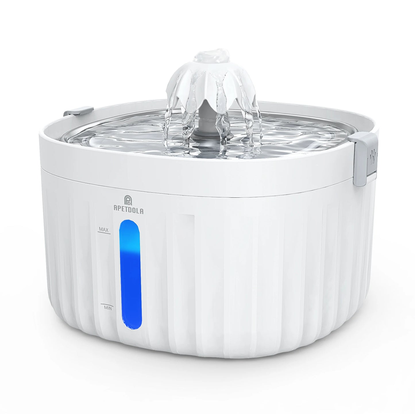 APETDOLA Cat Water Fountain Automatic Pet Water Dispenser for Cats Dogs with Stainless Steel Tray 6-level Filtering System fp10
