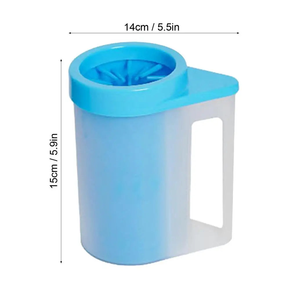 Dog Paw Cleaner Silicone Dog Paw Cleaner Cup With Cleaning Brush Portable Detachable Pet Cleaning Brush Cup Pet Food Cleaning