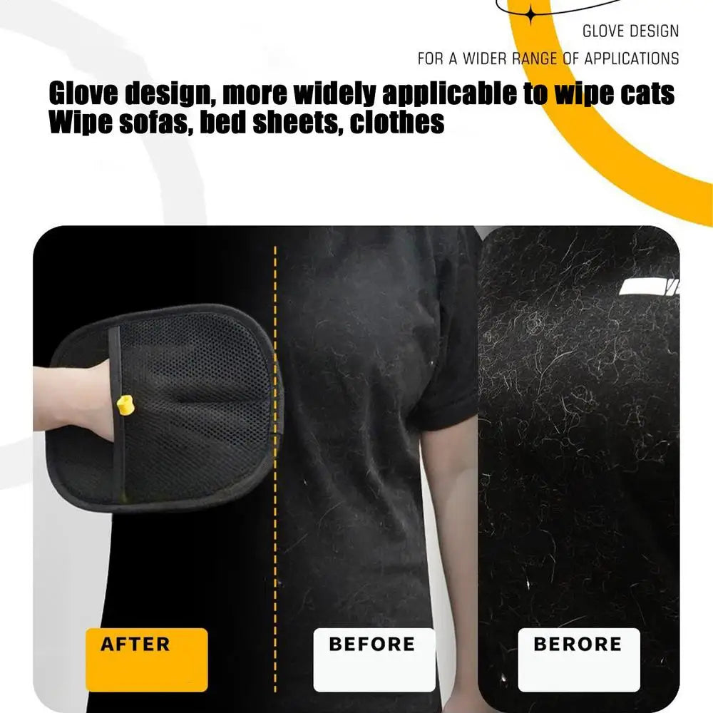 Double-Sided Pet Grooming Gloves Multifunctional Pet Hair Remover Glove Cat Grooming Hair Comb for Bath Clean Massage For Animal