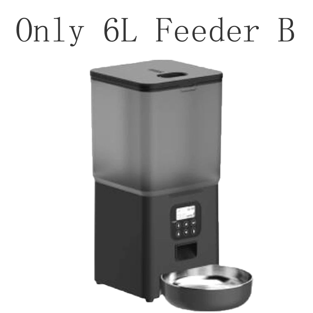 6L Dog Automatic Feeder Transparent Pet Smart Feeder 2L Cats Dispenser Feeding Bowl Remote Tuya WIFI Control Dry Food Pet Feeder