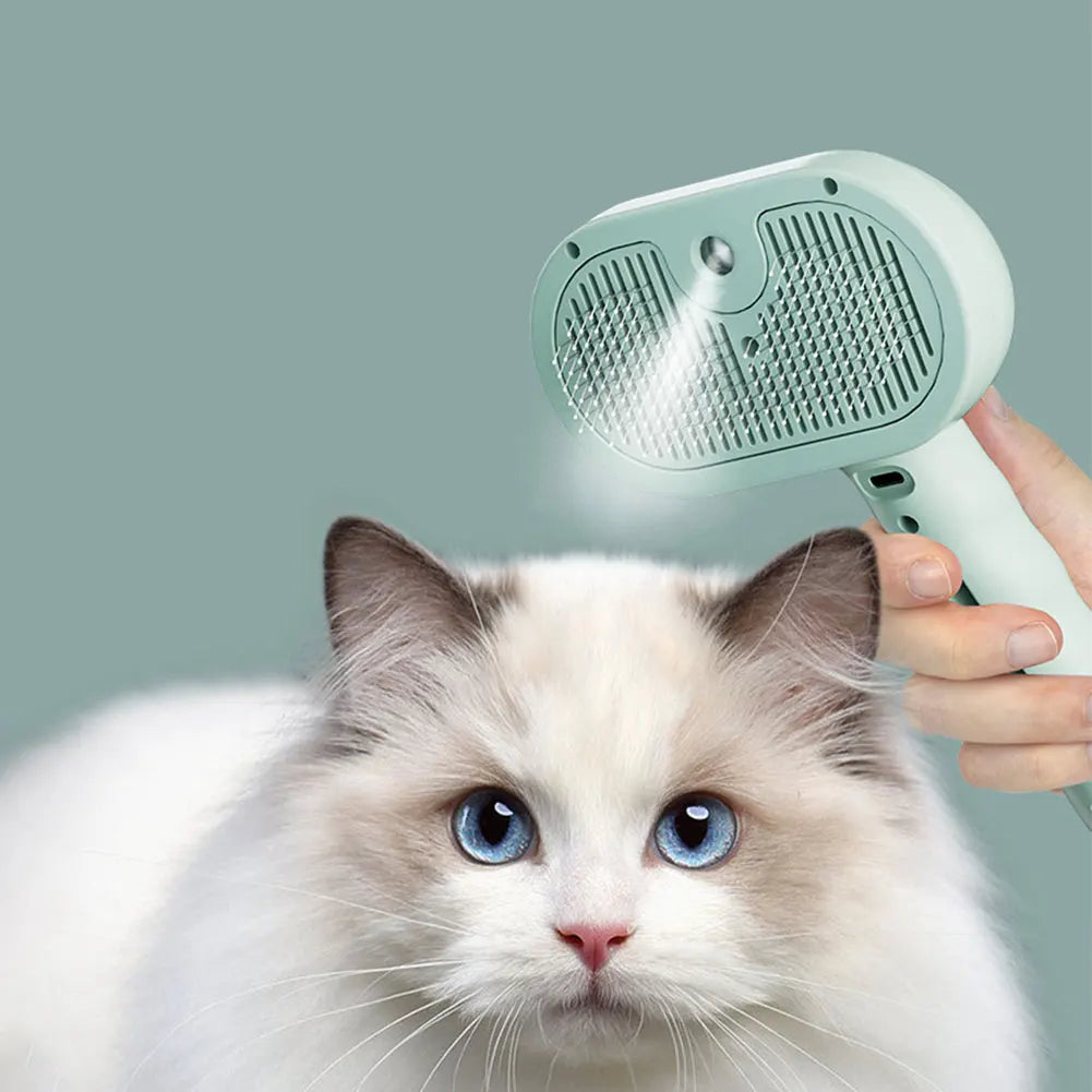 3 in 1 Cat Steam Brush Pet Spray Hair Removal Comb Cat Hair Brush Dog Brush for Shedding & Grooming for Cats Dogs Small Animals